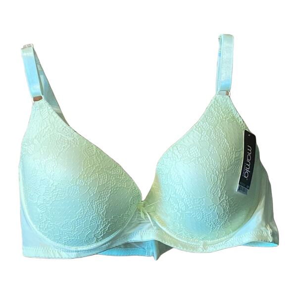 New Mamia Lingerie Bra 38D Lace Adjustable Straps Padded Cups Hook and Eye - Picture 3 of 10